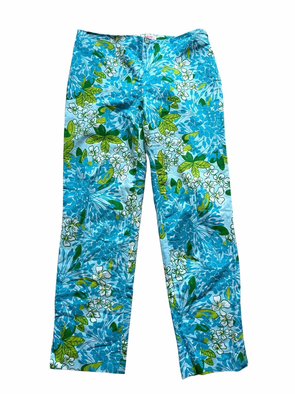 Lilly Pulitzer Resort Fit Straight Leg Pants Size 2 Tropical Print Retro Y2K